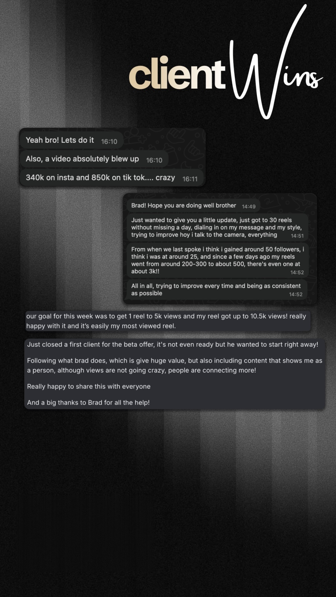 Client messages